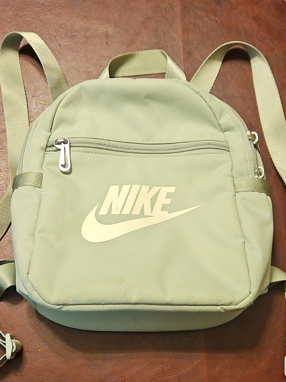 Nike Pale Green Mini Backpack with White Swoosh